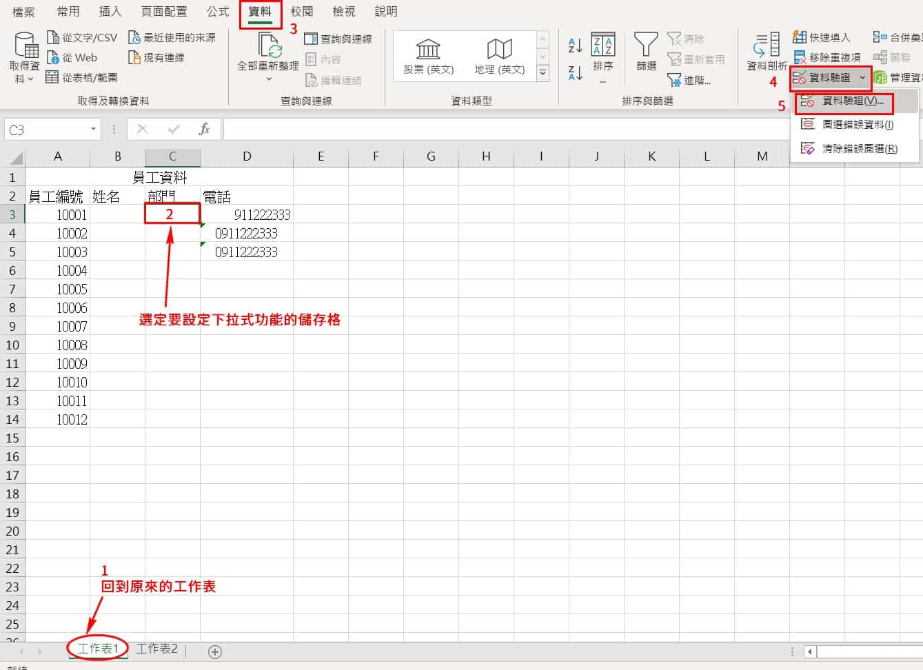 下拉式選單_資料驗證